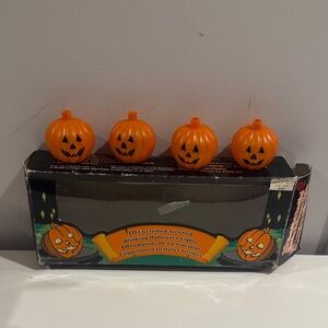 Electrified terrified blinking pumpkin light covers- set of four- parts only